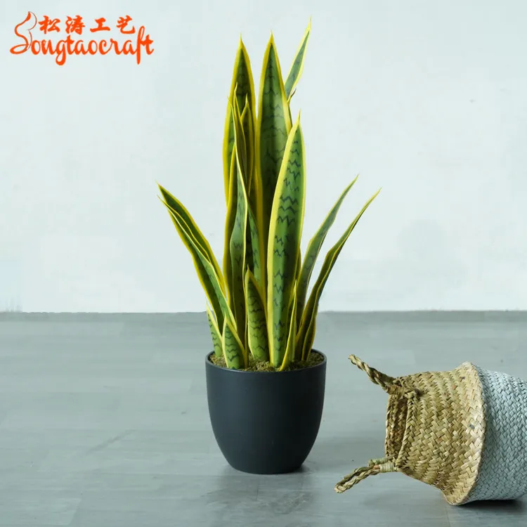 Gefälschte Schlangen pflanze Künstliche Sansevieria Bonsai Topfpflanzen