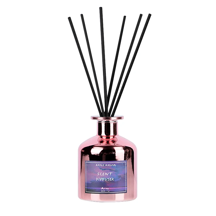 

Exquisite Packaging Essential Oil Air Freshener Home Office Diffuser Fragrances Reed Diffuser Set with Sticks, White, purple, red, blue