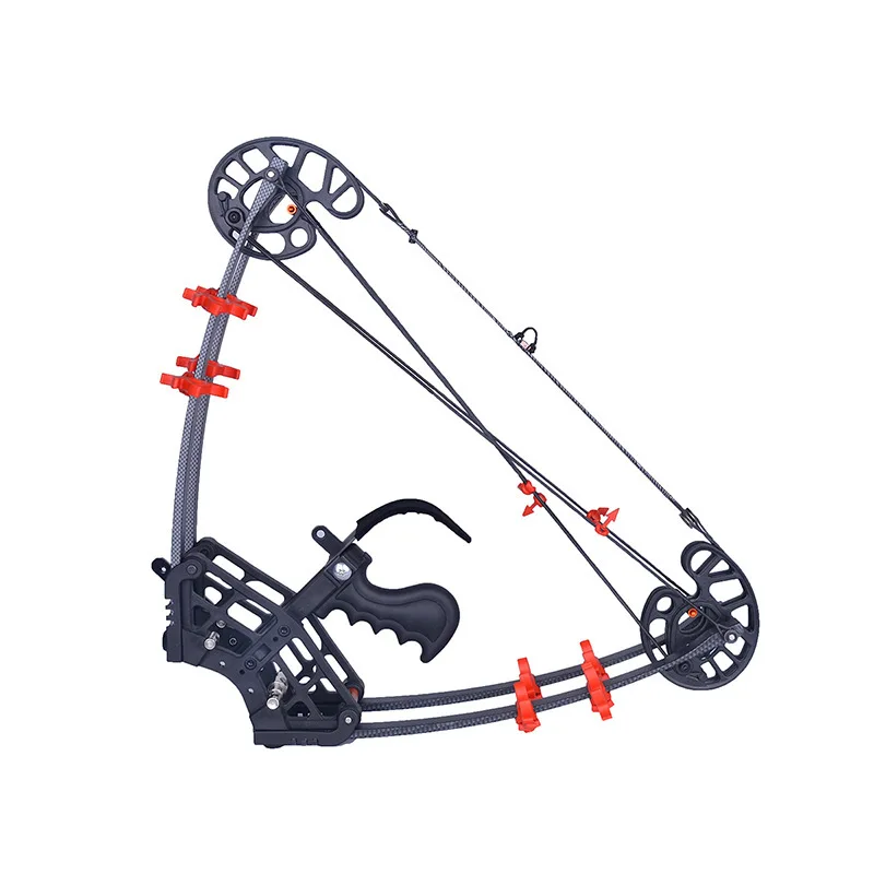 

Composite bow and arrow steel ball dual purpose bow and arrow outdoor triangle hunting pulley archery equipment, Black