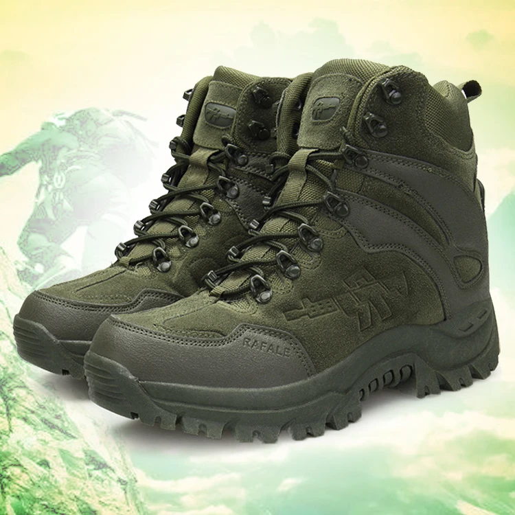 

High Quality Men's Fashion Waterproof Hunting Shoes Army Commando Combat Hiking Boots, Army green,yellow,brown