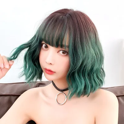 

brazilian bob wigs vendors short Ladies Synthetic Wig, 3 color