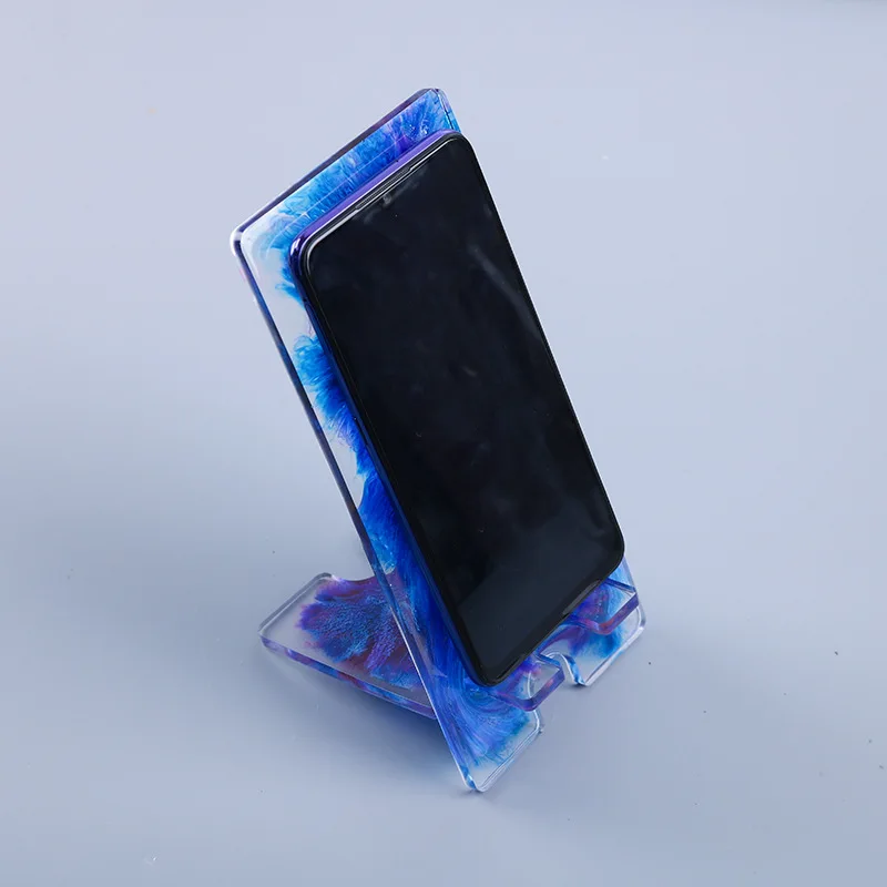 

Amazon Hot Sale DIY Resin Mobile Phone Holder Silicone Mold, White and pink