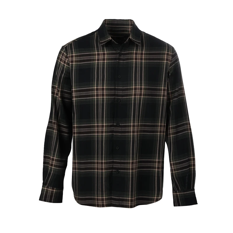 

Customized Fashion Simple Style Men Button Up Long Sleeve Pocket Plaid Shirt For Autumn
