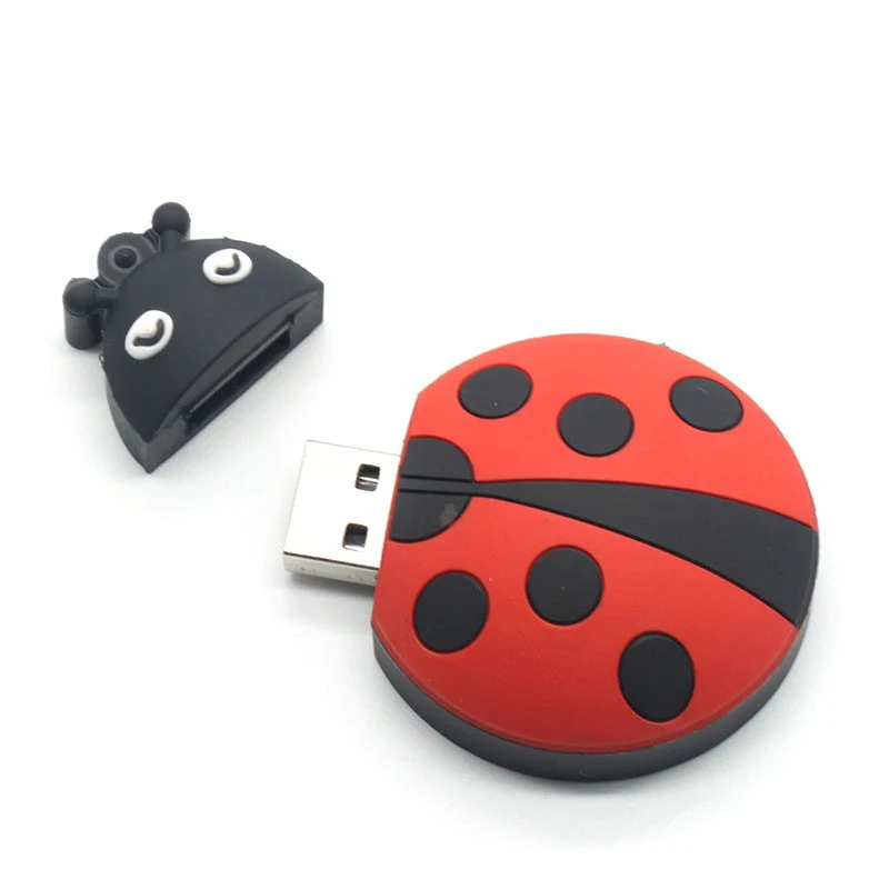 

Promotional Ladybird Insect Shape Usb Pen Drive PVC Memory Flash Drive