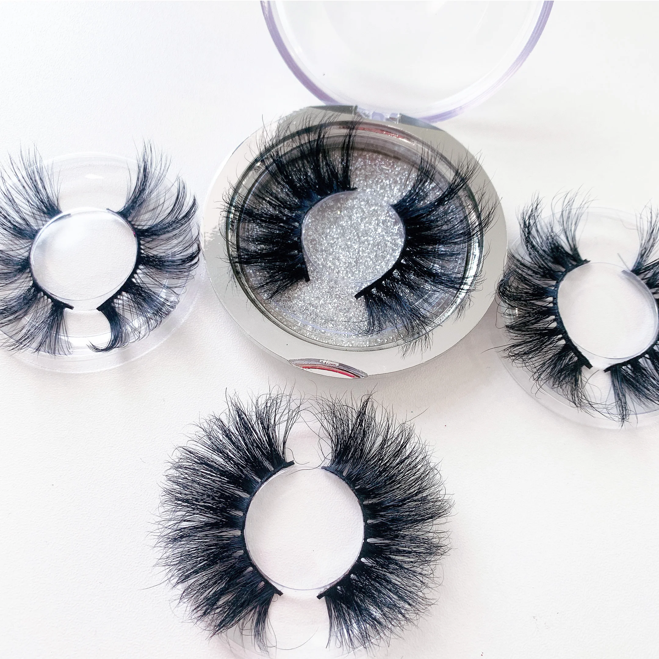 

Thick Full Strip Lashes Strip Mink eyelash vendor customized packaging boxes lash fans fluffy lashes 25 mm lashes3d, Black color