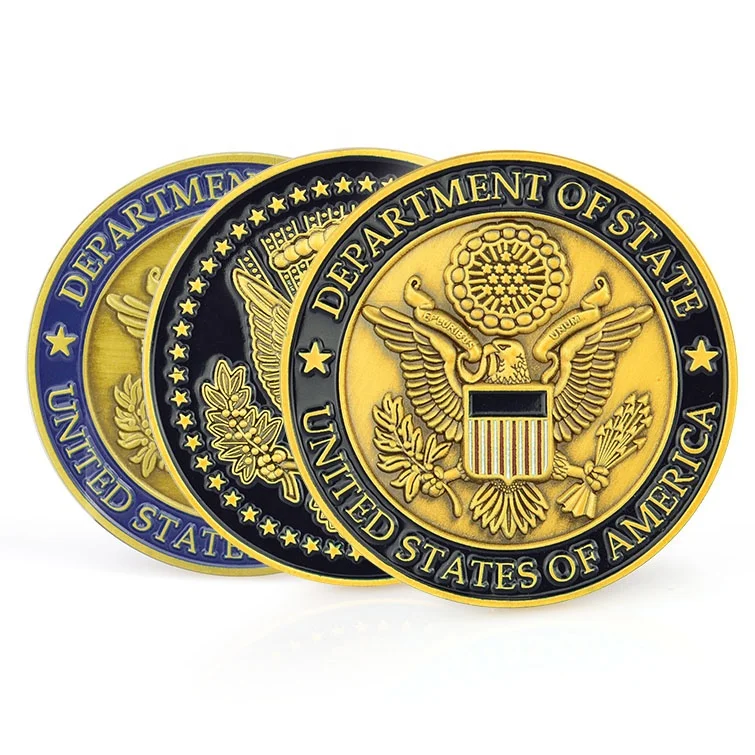 
Factory Supply Cheap Price Metal Custom Challenge Old Coin Gold 3D Logo Game Challenge Coin 