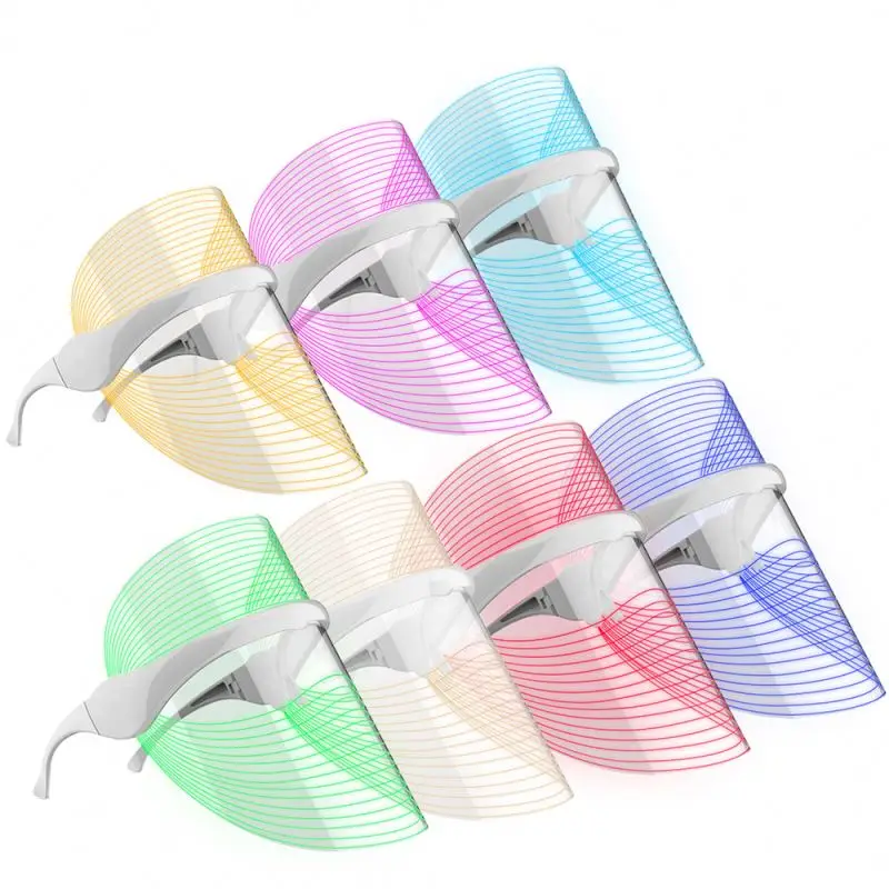 

2021 New Design Free Offer 7 Colors Led Beauty Mask PDT Led Facial Machine Phototherapy Light Up Therapy Led Face Mask