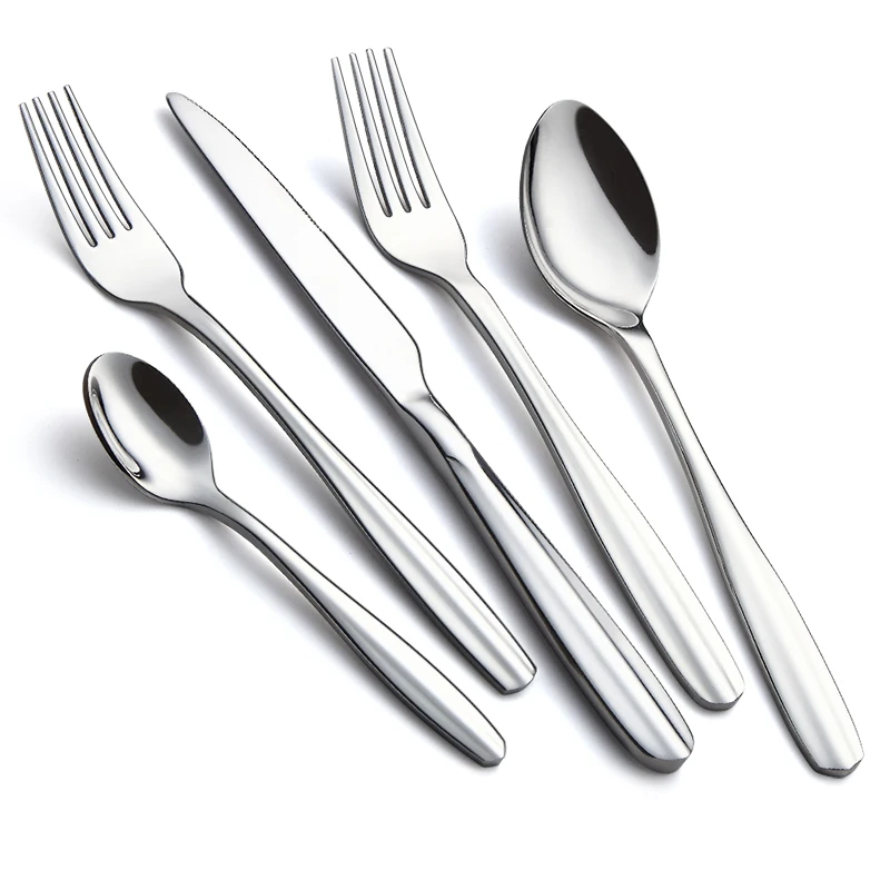 

Popular Restaurants Flatware set Dinner Knife Spoon Fork Tea Spoon High Polished Stainless Steel Cutlery set