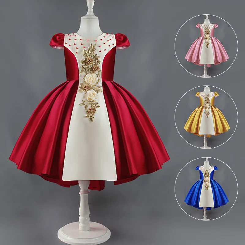

Christmas Style Wholesale Discount Flower Girl Party Dresses Kids Clothing Online Shopping Dress For Girl, Picture shows