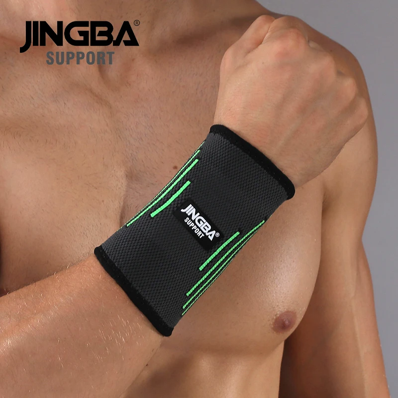 JINGBA MOQ 1 High Elastic Gym Wrist Wraps Sports Nylon Wrist protection Socks Powerlifting Wrist Brace Bands