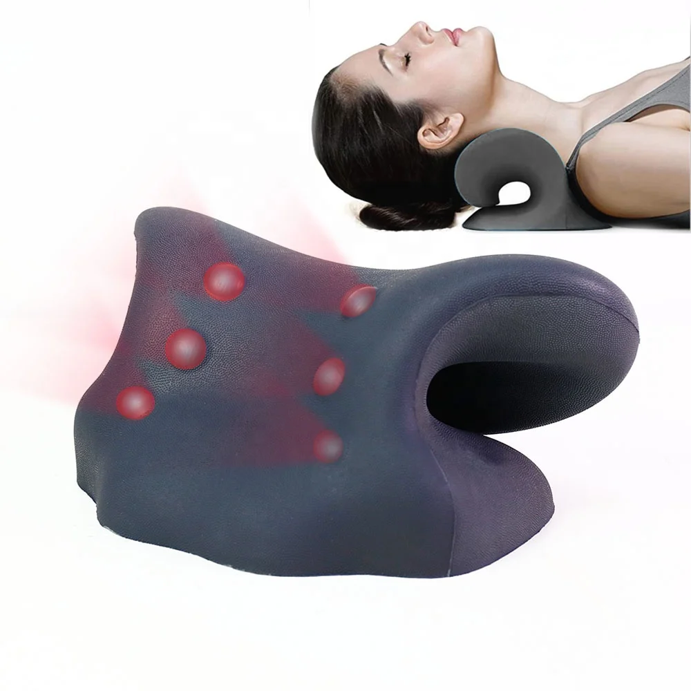 

Cool Pain Relief Management and Cervical Spine Alignment Neck and Shoulder Chiropractic Relaxer Massage Traction Pillow