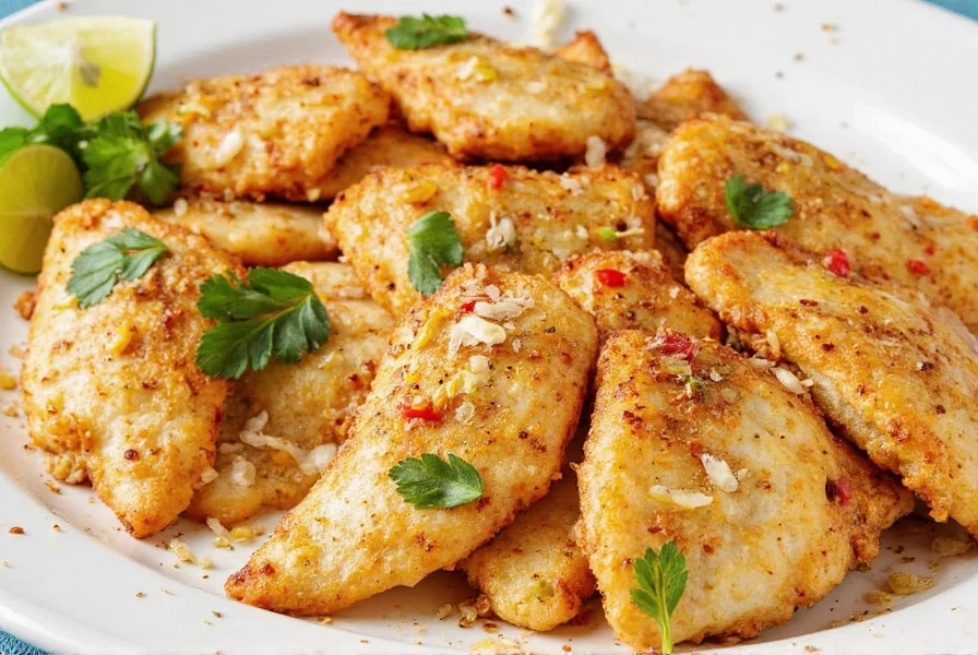 Fresh tilapia fillets on ice