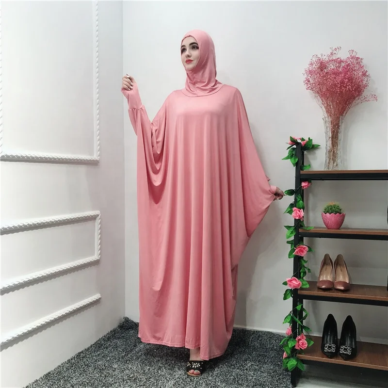 

2021Newest Type Wholesale Price Dubai Muslim Khimar Jilbab Overhead 2 Piece Women Prayer Hijab Abaya Long Dress Islamic Clothing