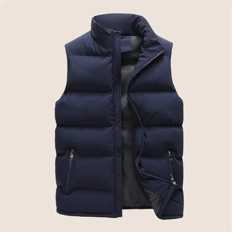 

Winter Fashion Utility Custom LOGO Winter Hot Zipper Sleeveless Jacket Quilted Down Waterproof Puffer Men's Vests, Picture