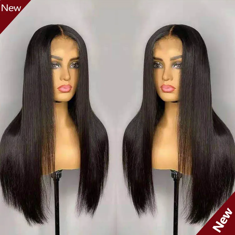 

40 inch long human hair hd lace preplucked frontal wig raw unprocessed straight virgin human hair wigs, Natural colors human hair wigs