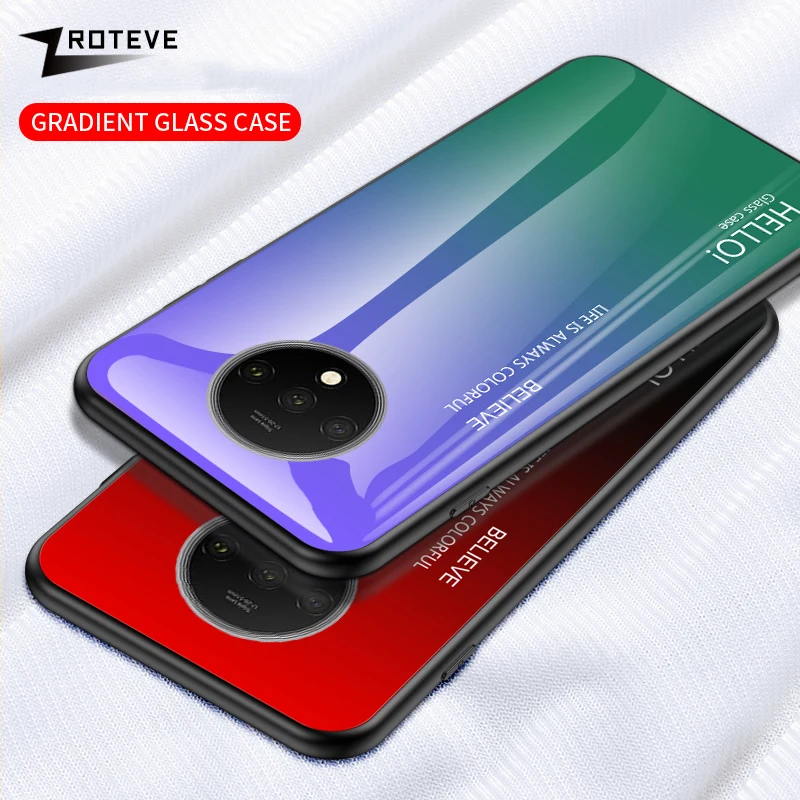 

Gradient Tempered Glass Coque One Plus Nord N100 N10 Soft Frame Shell 6 6T 7T 8 8T 9 9R Back Cover For OnePlus 7 Pro Phone Case