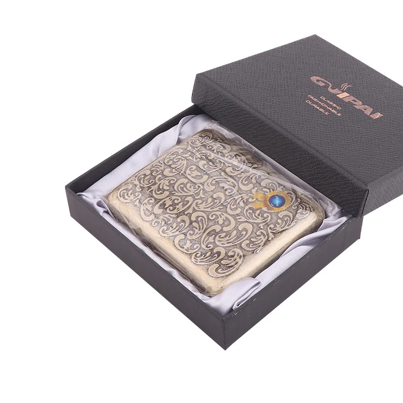 

Creative Business Gift Retro Bronze Engraved Cigarette Case Waterproof Cigarette Case, Pictures
