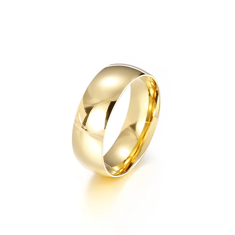 

Kalen Fashion Simple 18K Gold Ring Designs Vintage Wedding Women Stainless Steel Ring