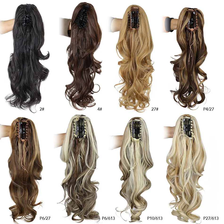 

20" 50cm 180g In Various Colours Good Quality Supplies Japanese Fiber Synthetic Hair Ponytails, Color 2,color 4,27 ,p4-27,p6-27,p6-613,p10-613,p27-613
