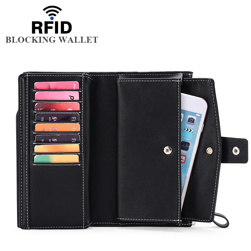 

RFID Blocking Wallets Women BSCI Factory Customize Ladies Leather Wallet Luxury Wallet Brand Women