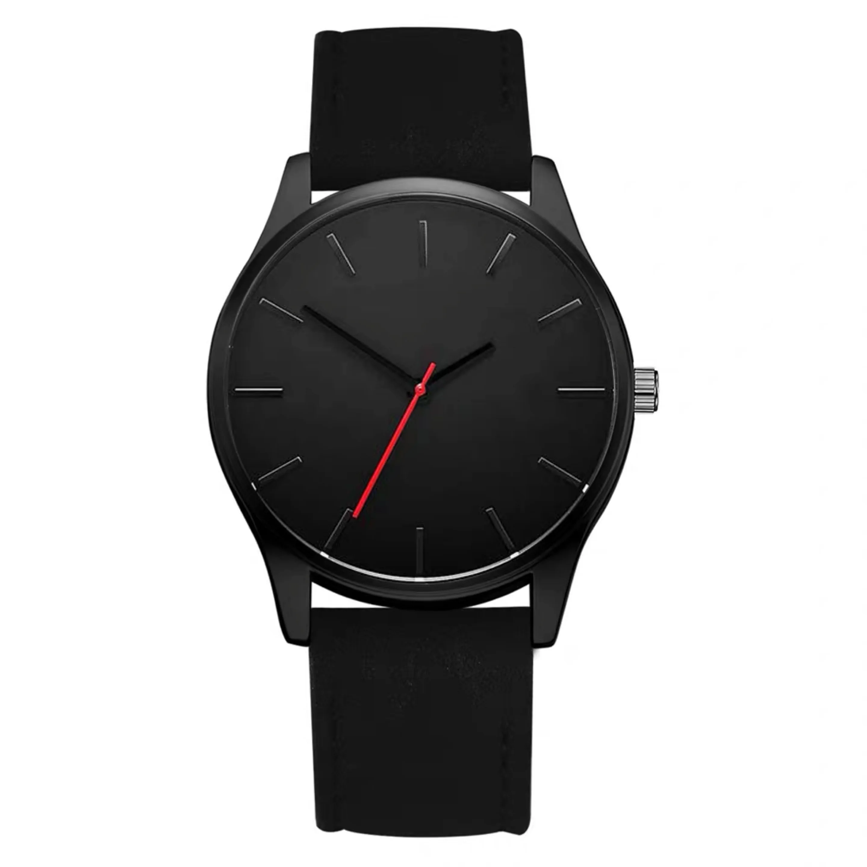 

Hot Selling Vogue Men Watch Simple scale No Logo Small OEM Watches Leather Wristwatches Low Price, 4 colors