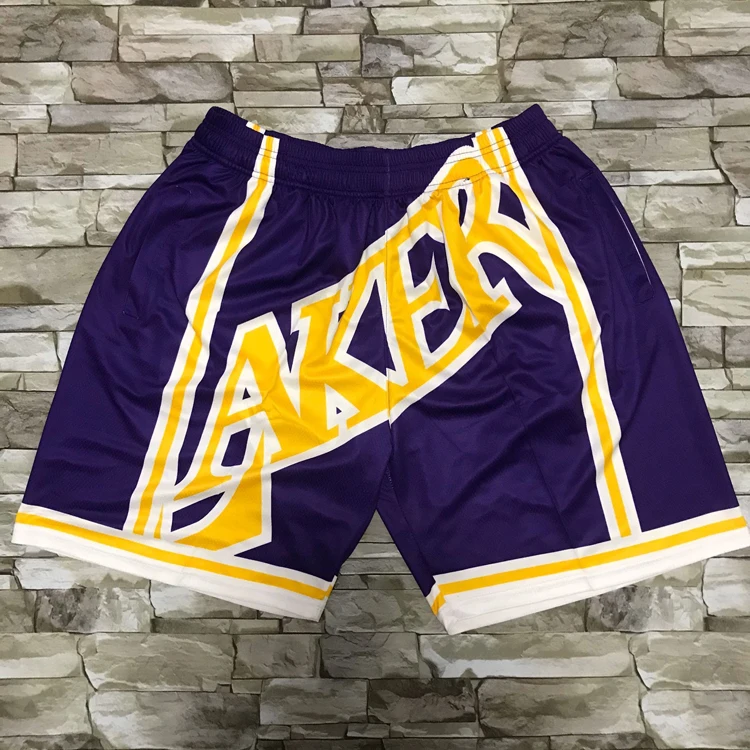 

High Quality US NBA- Team Breathable Custom Vintage Raptors Just Don Embroidered Pocket Basketball Shorts