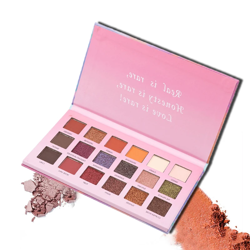Shimmer Eye Shadow Glitter Cosmetic Pigment Applicator 18 Color Matte  Makeup Eye Shadow
