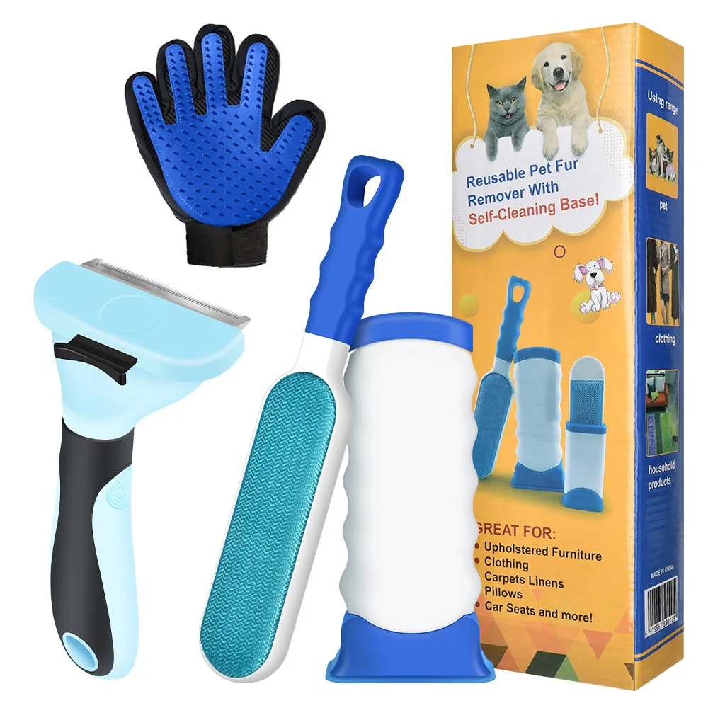 

Cat Floating Hair Brush Cleaning Tool Grooming Gloves Pet Dog Hair Fur Removal Brush Set, Oem