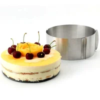 

Mousse pan retractable adjustable metal carbon steel non stick round baking cake moulds