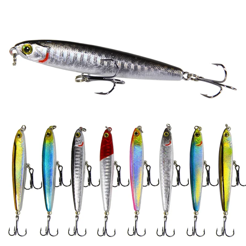 

Best Selling Products 2020 in usa Amazon Wholesale Bait 14g 18g Luya 8cm 10cm Sinking Pencil Lure oem, 8 colors