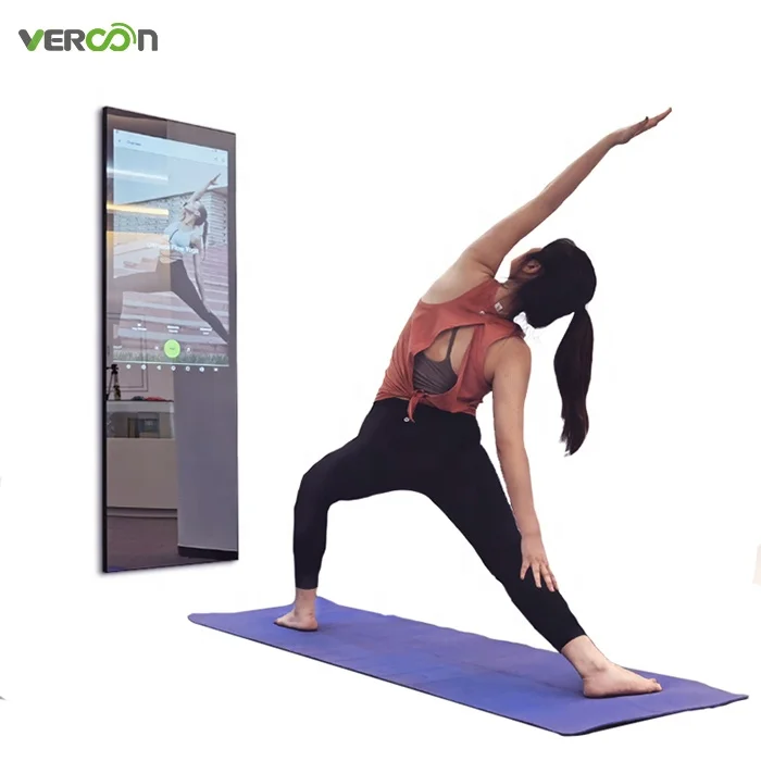 

Vercon 43 Inch Android Fitting Mirror Floor Stand Smart Magic Mirror Fitness Display Touch Screen Smart Fitness Mirror