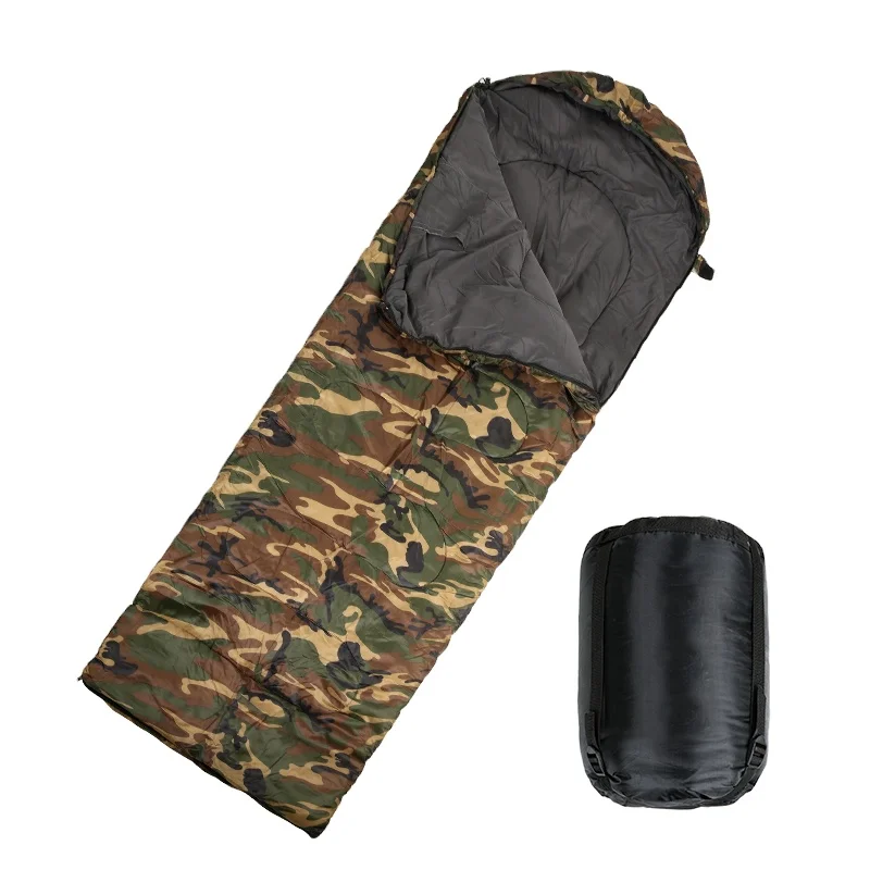 

Emergency sleeping bag thermal canvas sleeping bag outdoor, Army green