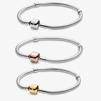 

jewellery Moments Snake Chain Bracelet 925 Sterling silver Gold silver bracelet Charm Bracelets