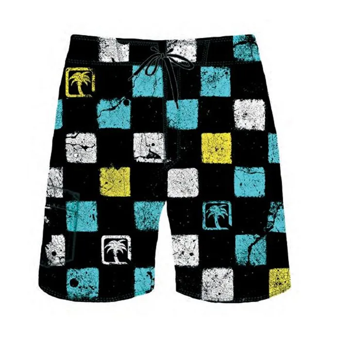 

Quick dry fabric colorful printing men swimwear shorts