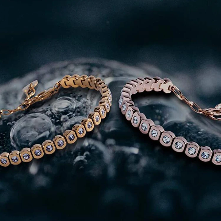 

Wholesale Stainless Steel Tennis Bracelet Customize Tennis Bracelet 316L stainless Steel Tennis Bracelet with CZ