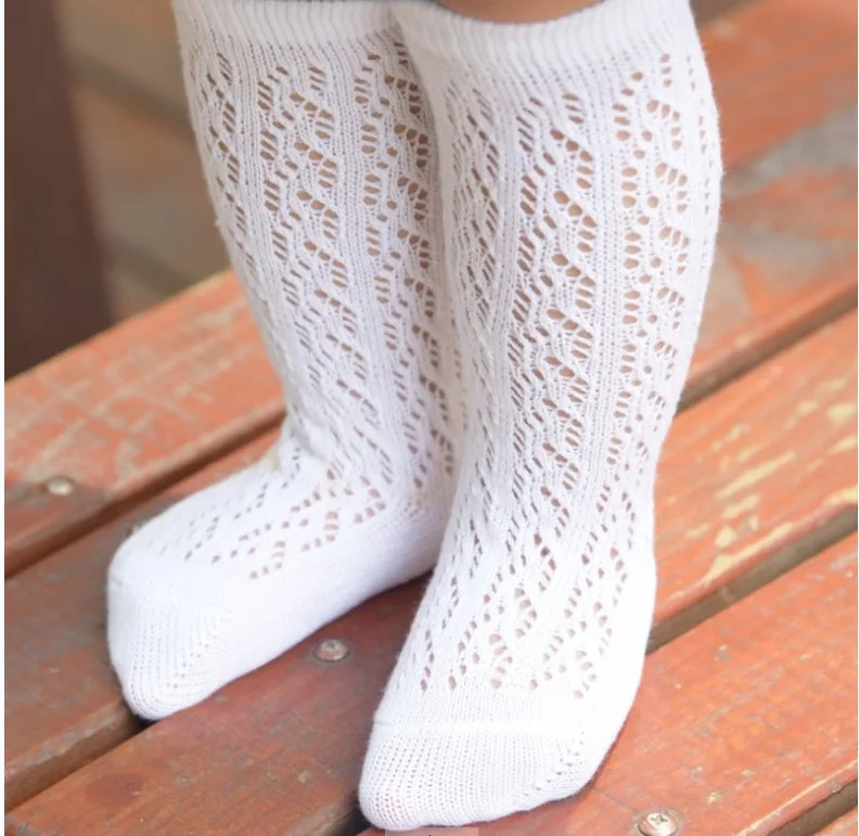 

Baby Girls Boys white Long Socks Infant anti-mosquito knee high Sock Summer Lace Newborn Toddler Baby Mesh Cotton Knee Socks, Colors