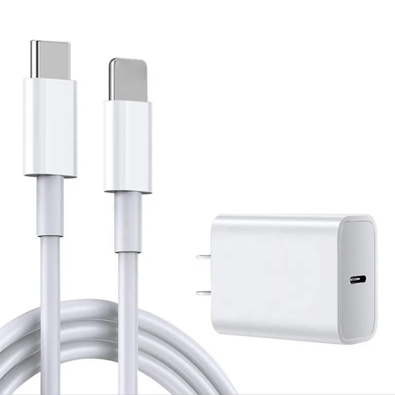 

PD 18W 20W 25W Fast Charging USB-C to 8pin Charging Cable Type-c PD Wall Charger Adapter For iPhone 8/X/XS/SR/XS MAX/11/13