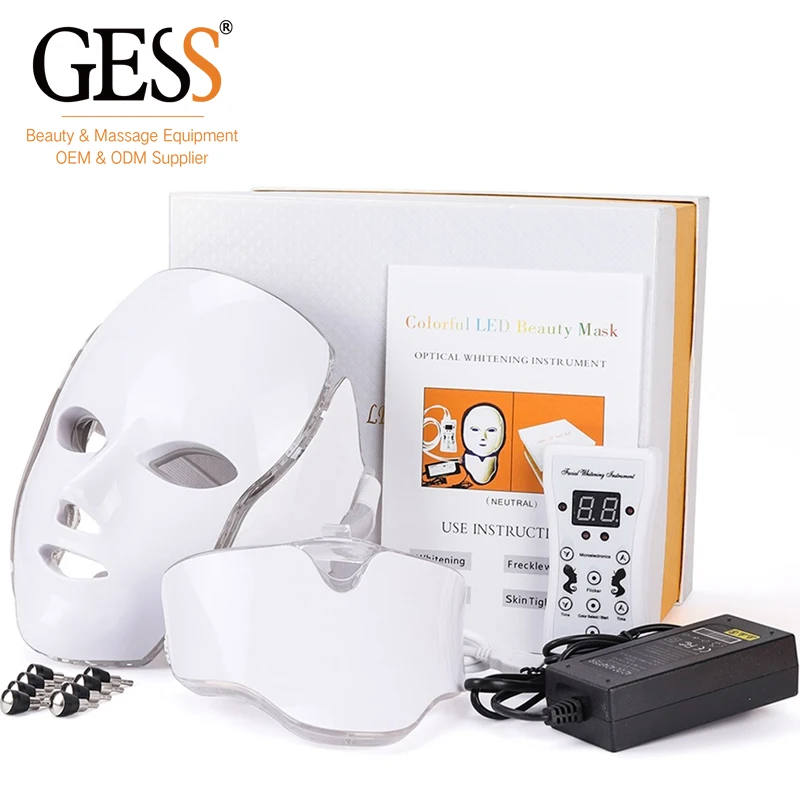 

GESSW243 Photon Light Facial Skin Beauty Therapy 7 Colors Led Light Therapy Face Mask