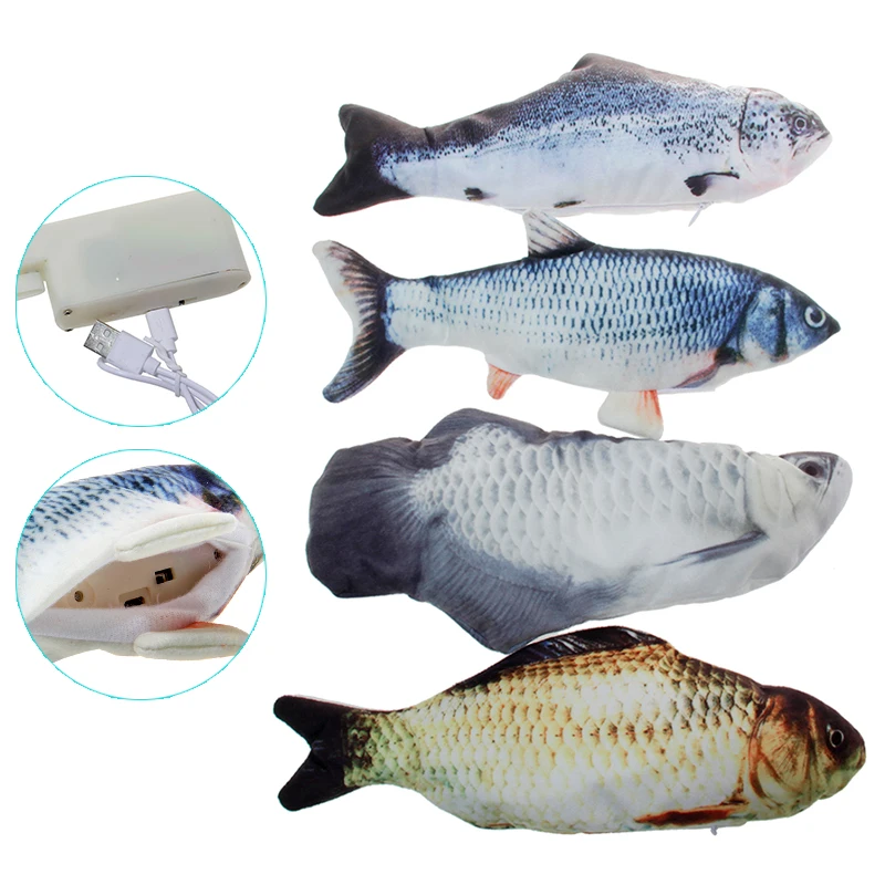 

2020 Wholesale Amazon Hot Selling USB Electric Simulation Pet Fish Catnip Simulation Fish Cat Toy