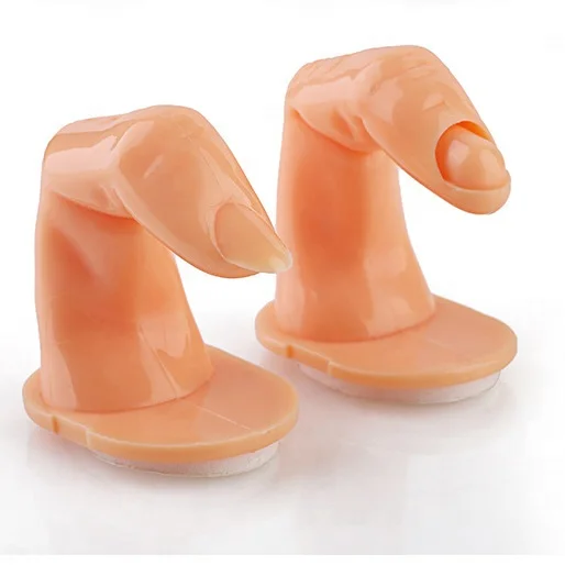 

Manicure Fingers with False Nails Training Fingers for Acrylic Gel Nail Art Hand Nail Art Training Display Decoration Equipments, Like pictures