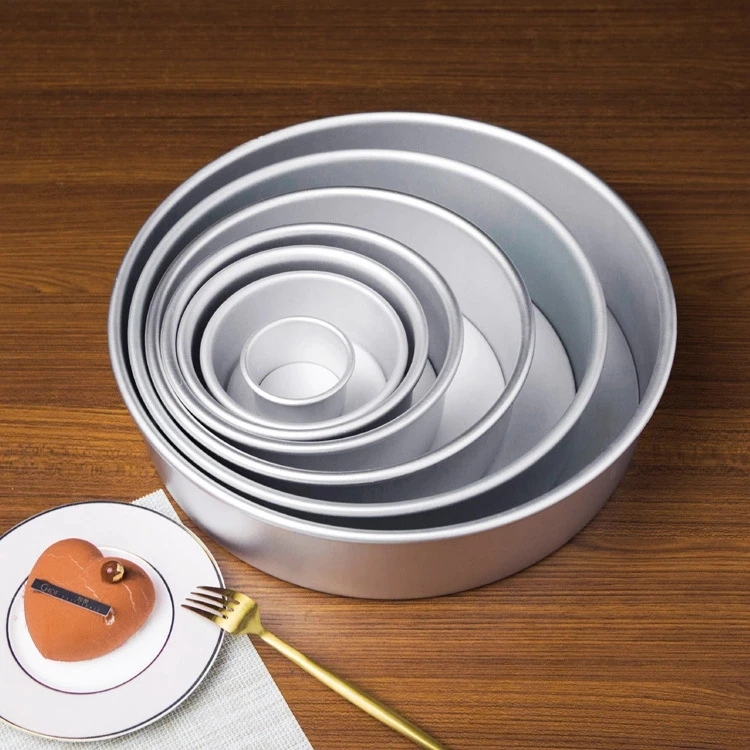 

Factory Multiple Sizes Anodised Aluminium Bakeware With Removable Base Aluminum Round Baking Cake Molds