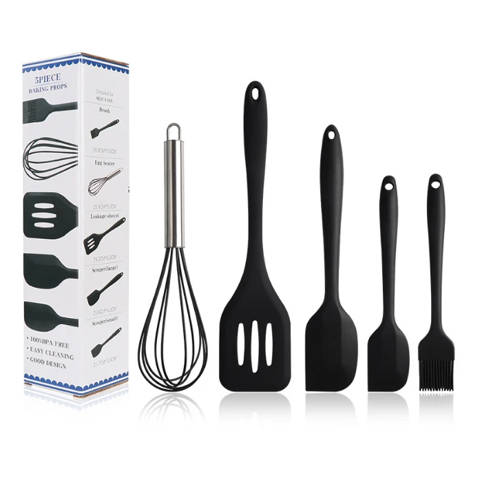 

Silicone kitchen utensils heat resistant utensil set Cooking Utensils Set with Heat Resistant BPA-Free Silicone