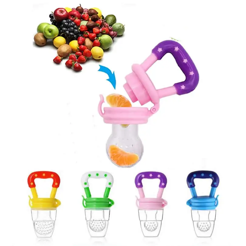 

BPA Free Cute Baby Food Feeder Fruit Pacifier Silicone Baby Fresh Food Nipple Fruit Feeder, Customized color