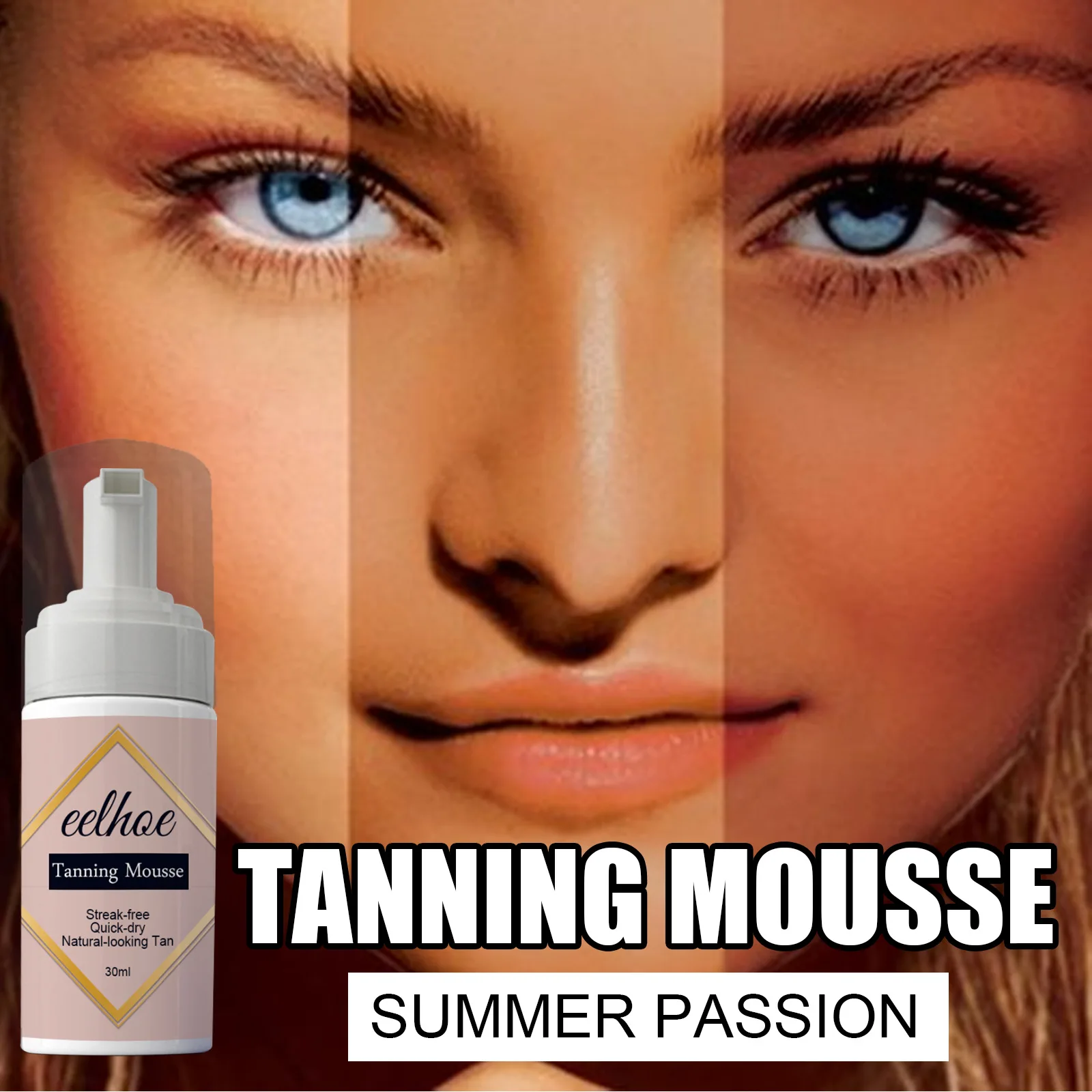 

30ml Self Tanning Mousse Spray Fast Body Face Self Tanner Tan Cream Solarium Makeup Foundation Bronzer Nourishing Lotion