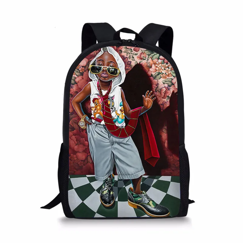 

2021 New Design Art African Boys Male Customized Shoulder Backpack Teenage Children Book School Bagpack Schoolbags