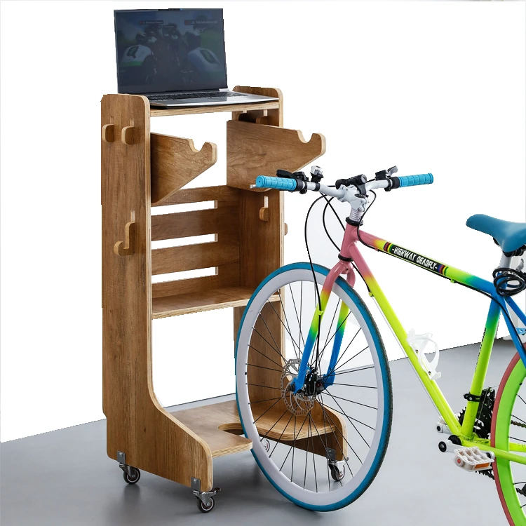 

high quality wooden bicycle stand rack unique bike rack carrier wooden bike stand rack with wheels