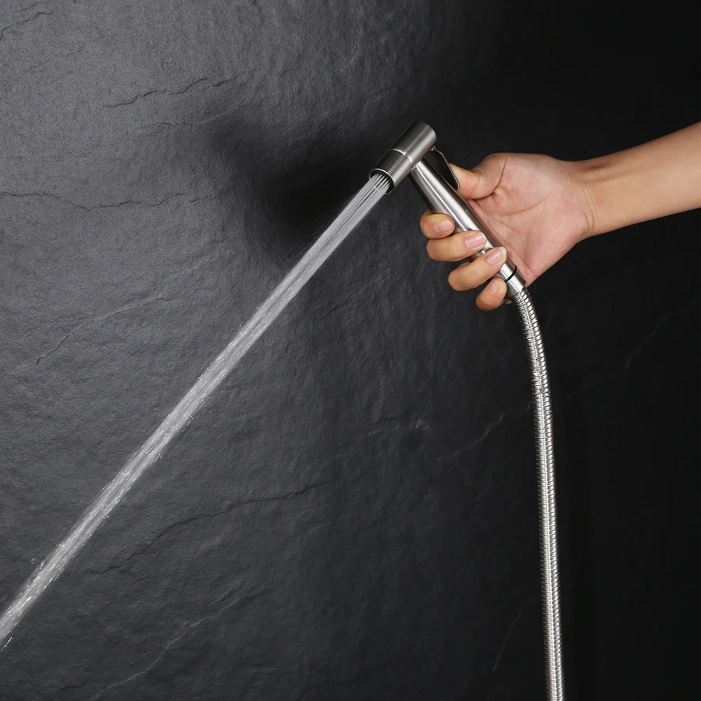 
Amazon Best Seller Stainless Steel Dual Function Soft Jet Hand Bidet Spray Set 