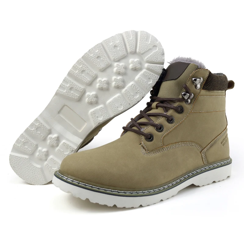 

Custom Autumn and winter men high-end tide style personality large size high boots British style work leather men's boots