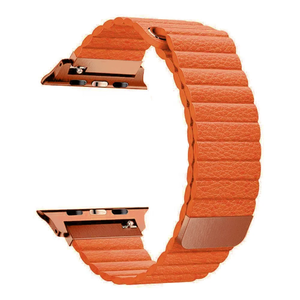 

Tschick For Apple Watch Band Leather 42mm 38mm (Series 3/2/1) 44mm 40mm (Series 4) - Strong Magnetic Strap Replacement Wristband, Multi-color optional or customized
