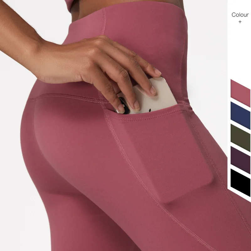 

Women Yoga Sport Leggings Breathable Workout Pants With Phone Pocket